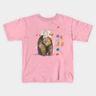 Boy on bear Kids T-Shirt